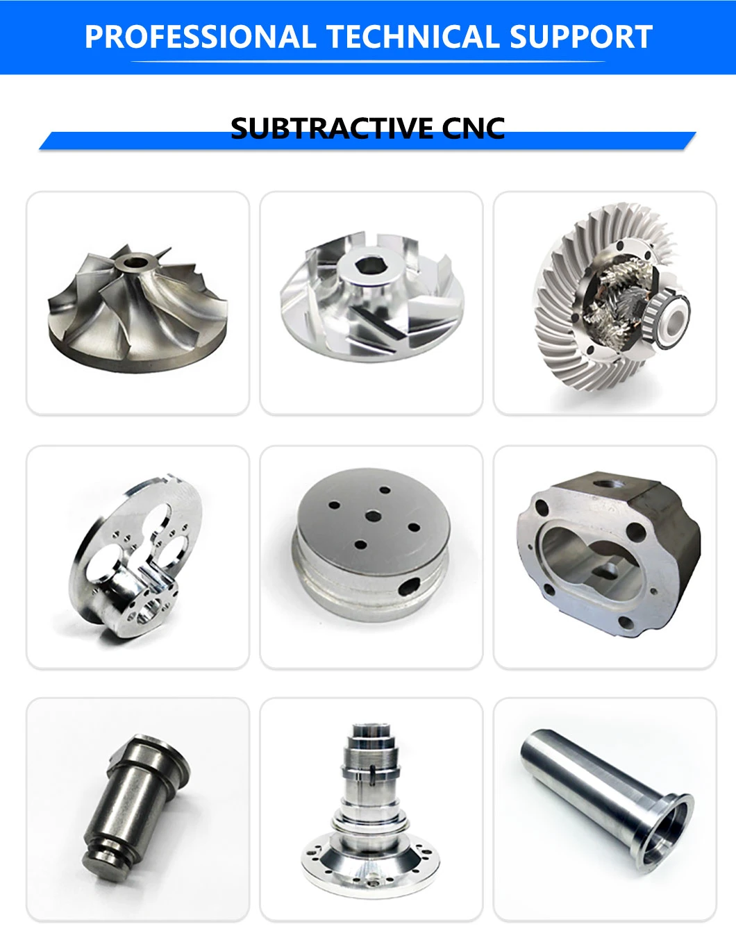 CNC Custom Aluminum Machining Auto Parts 3D Metal Processing Machinery Parts Printing Service